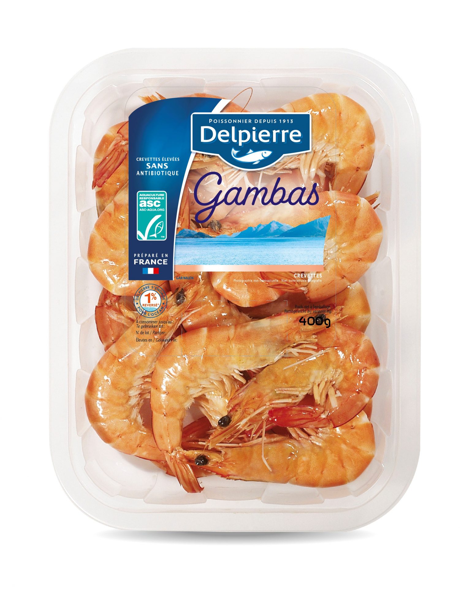 GAMBAS ENTIÈRES CUITES