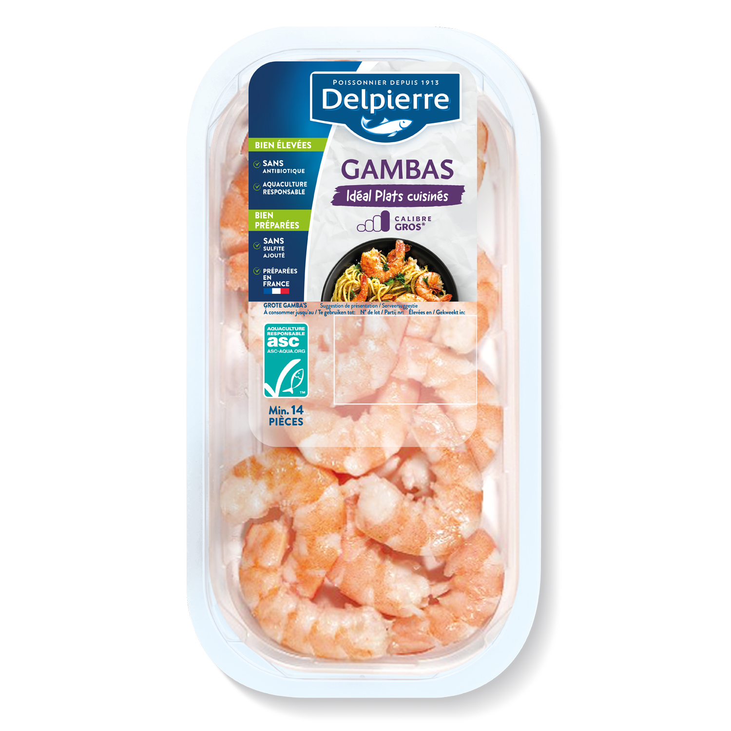 GAMBAS DÉCORTIQUÉES CUITES