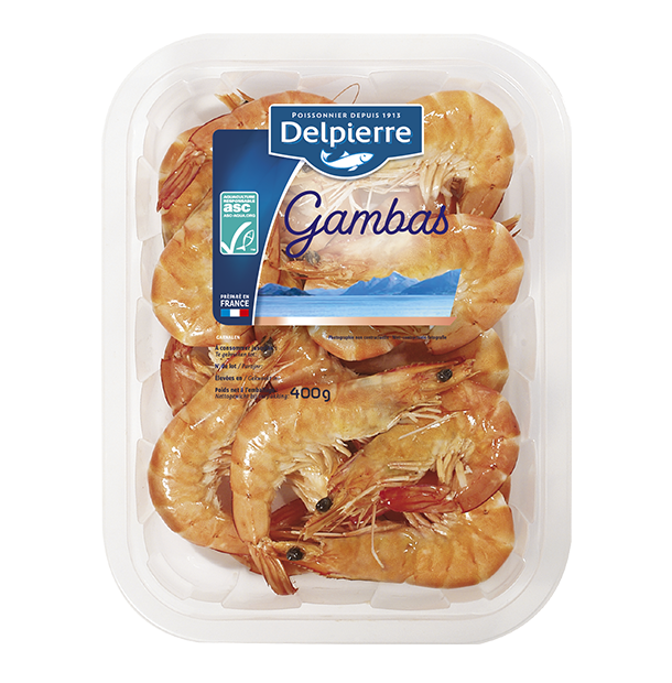 GAMBAS ENTIÈRES CUITES