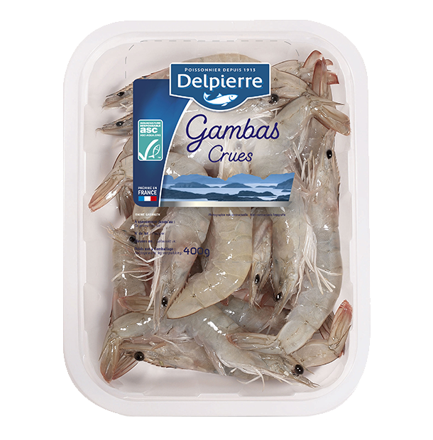 GAMBAS ENTIÈRES CRUES