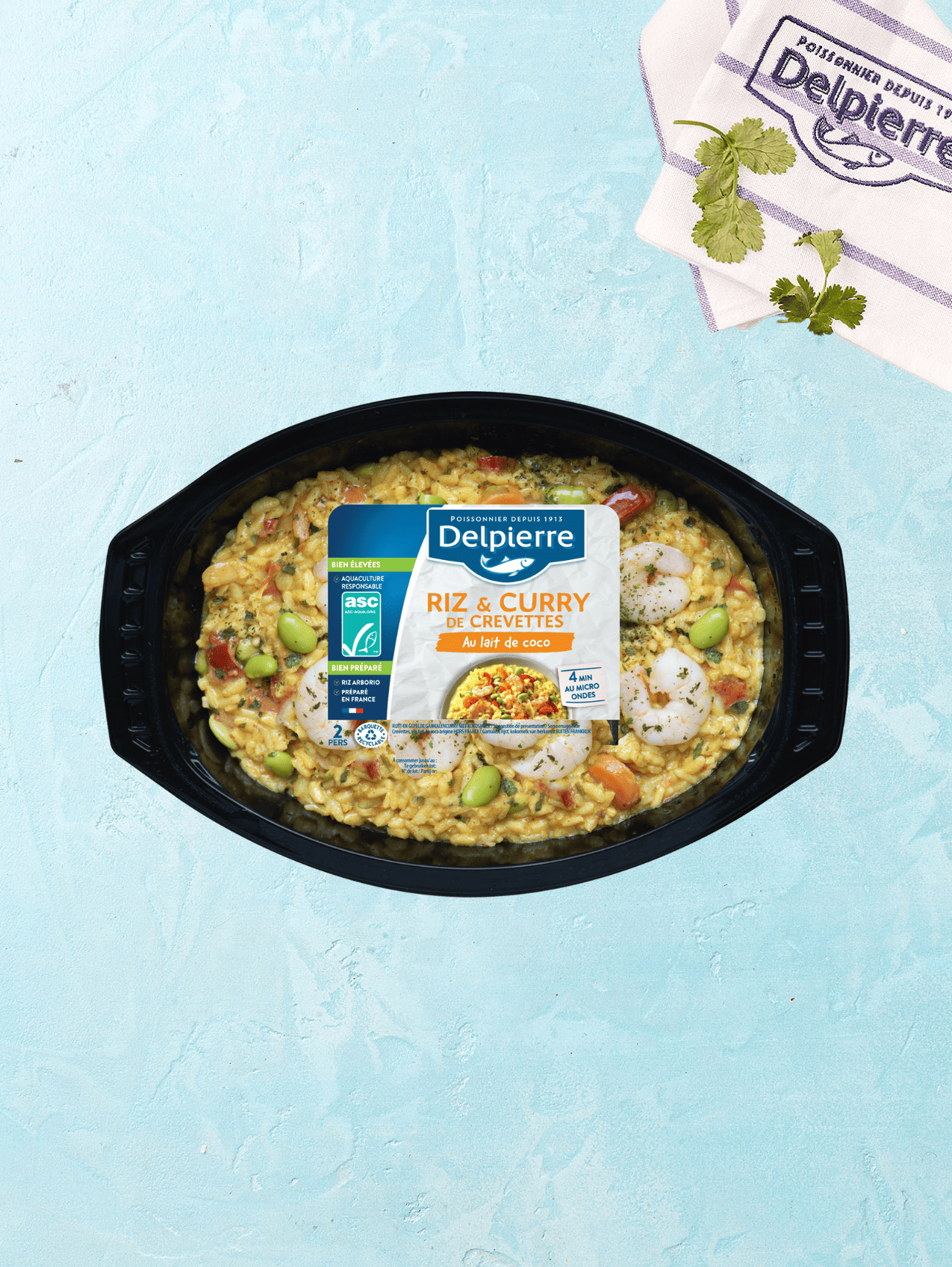 RIZ ET CURRY DE CREVETTES AU LAIT DE COCO