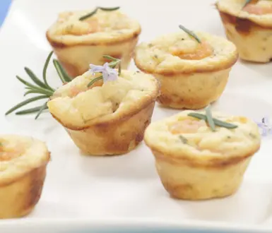 Mini muffins au Saumon Fumé et ciboulette