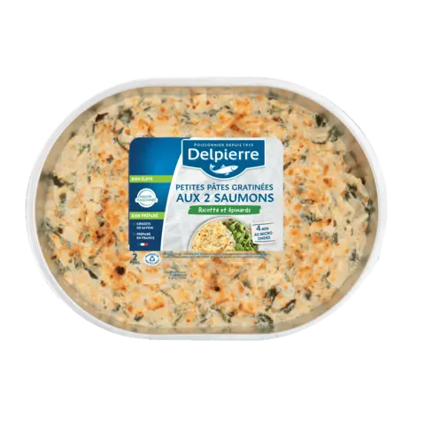 PETITES PATES GRATINÉES AUX 2 SAUMONS