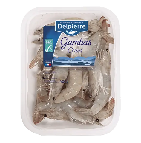 GAMBAS ENTIÈRES CRUES