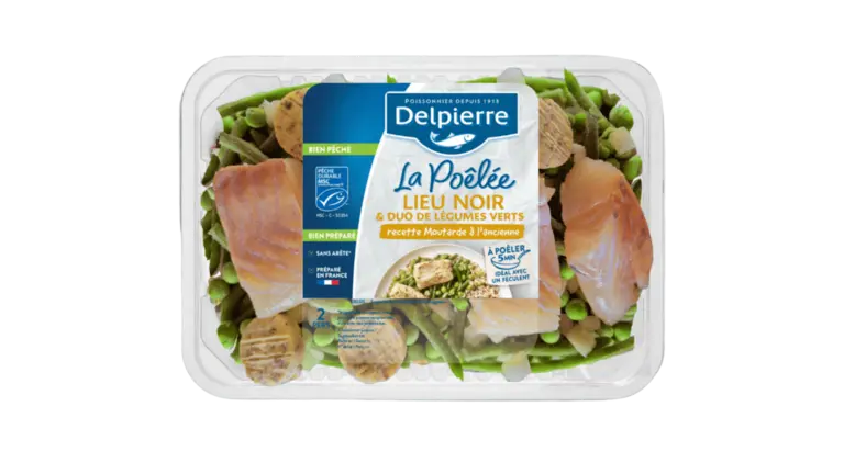 La poêlée de lieu noir & duo de légumes verts