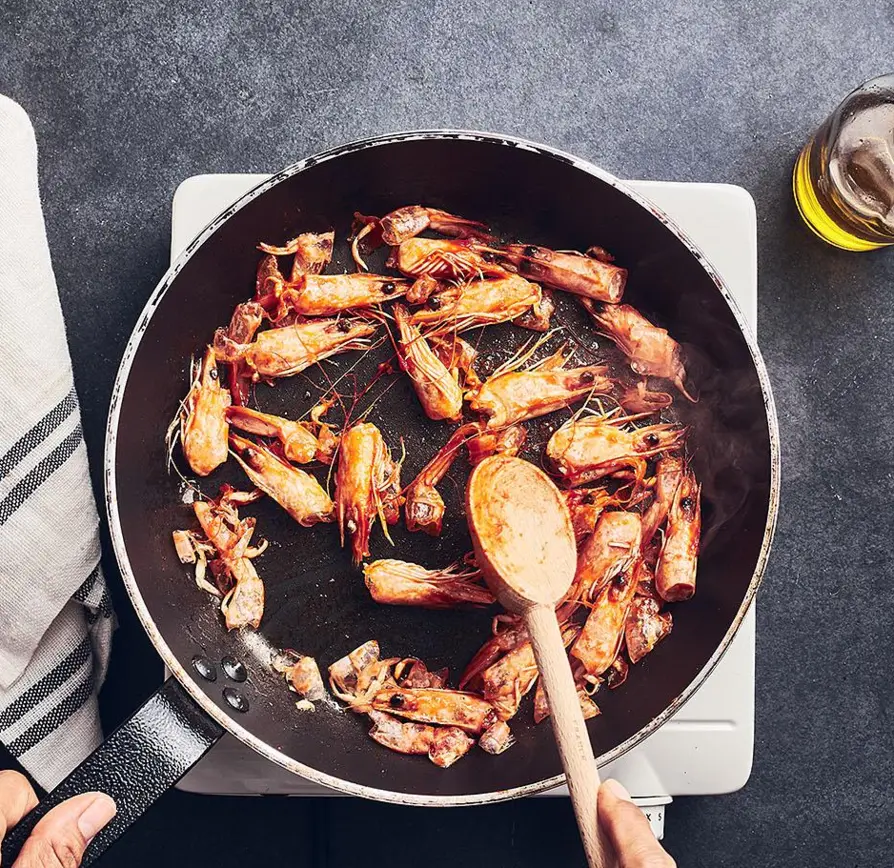 TAGLIATELLES AUX CREVETTES ETAPE 4